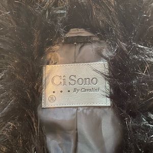 Faux Fur Women’s Vest Jacket - CiSono by Cavallini - Black